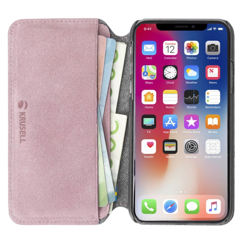Krusell Broby 4 Card SlimWallet coque de protection pour téléphones portables 16,5 cm (6.5") Folio Rose