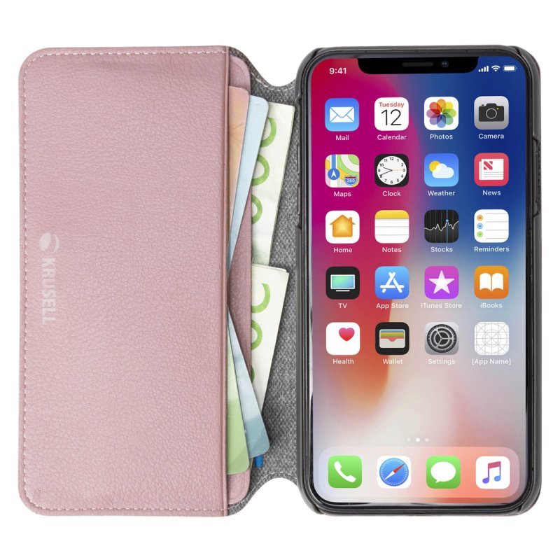 Krusell Pixbo 4 Card SlimWallet coque de protection pour téléphones portables 16,5 cm (6.5") Folio Rose