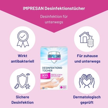 Impresan Disinfectant Wipes for Hands, Objects, and Surfaces