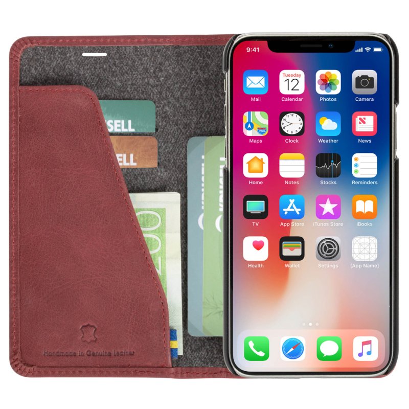 Krusell Sunne 4 Card FolioWallet coque de protection pour téléphones portables 16,5 cm (6.5") Folio Rouge