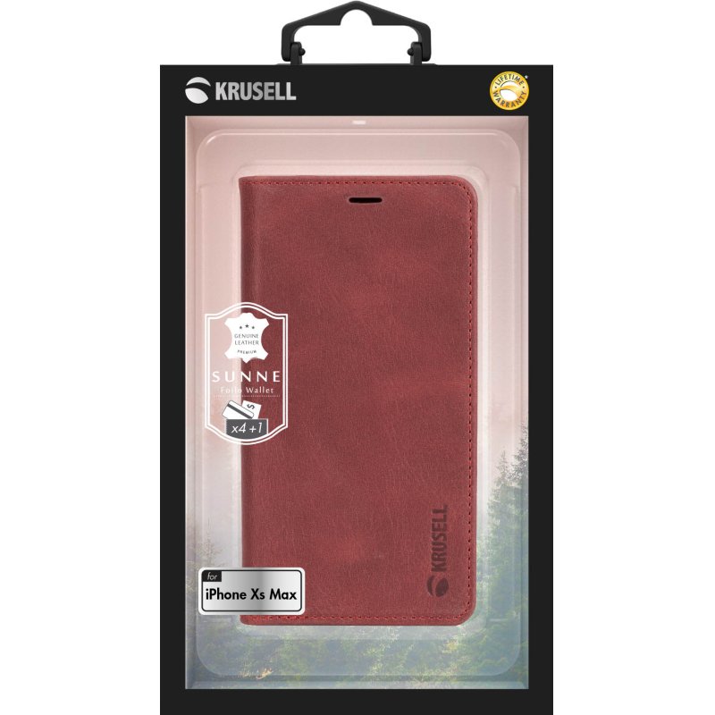Krusell Sunne 4 Card FolioWallet coque de protection pour téléphones portables 16,5 cm (6.5") Folio Rouge