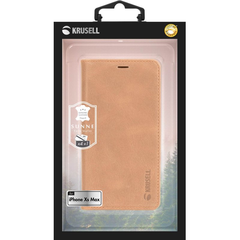 Krusell Sunne 4 Card FolioWallet coque de protection pour téléphones portables 16,5 cm (6.5") Folio Beige