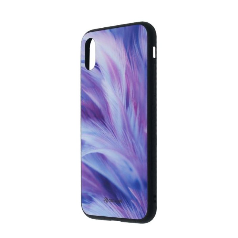 Tellur Cover Glass print for iPhone XS feather