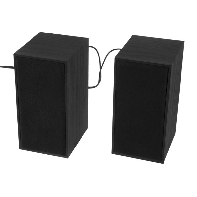 Tellur Basic 2.0 Speakers, 6W, USB/Jack, Wooden case, Volume control, black