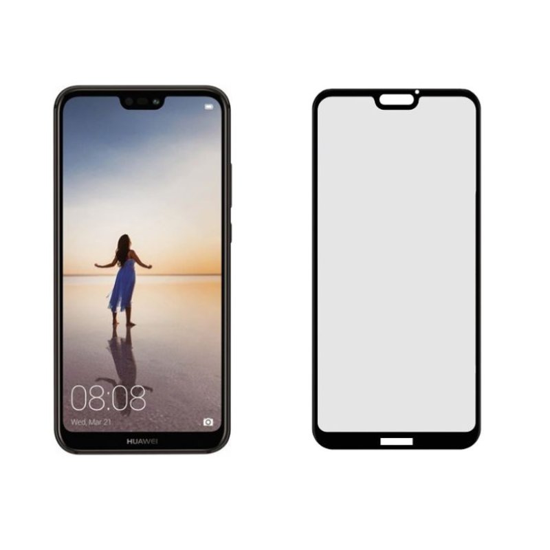 Tellur Tempered Glass 3D Case Friendly Full Glue for Huawei P20 Lite black