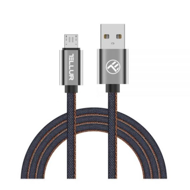 Tellur Data cable, USB to Micro USB, 1m denim