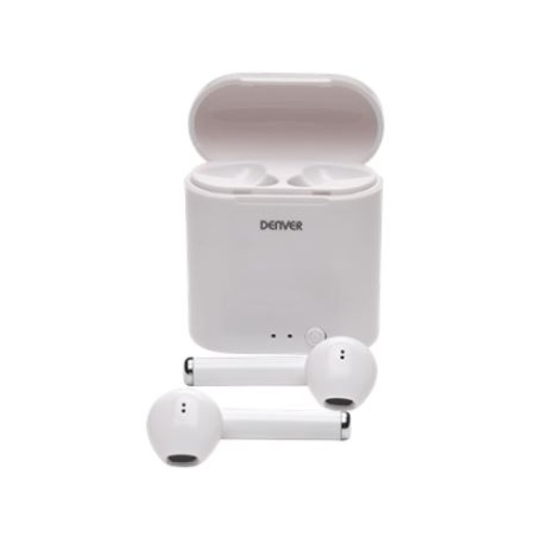 Denver TWE-36MK3 écouteur/casque Sans fil Ecouteurs Appels/Musique Bluetooth Blanc