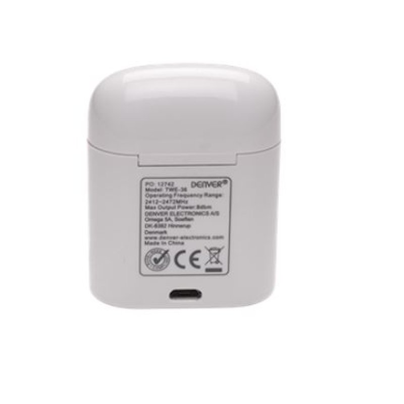 Denver TWE-36MK3 headphones/headset Wireless In-ear Calls/Music Bluetooth White