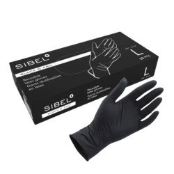 Sibel Black & Pro Latex Reusable Gloves Large 20 Pieces