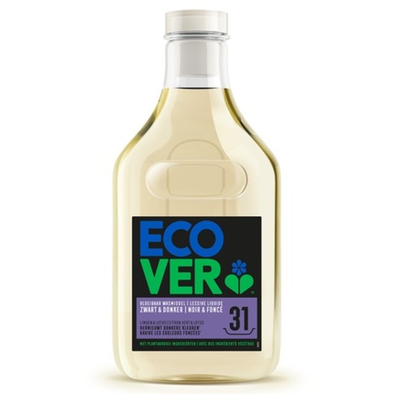 Ecover Liquid Laundry Detergent Black & Dark Lime & Lotus 31 Washes 143 Liters