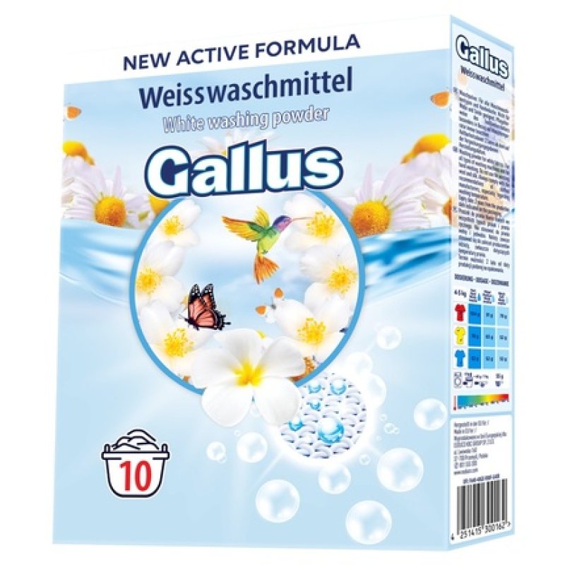 Chemia R Gallus Laundry Powder 10 Washes White 650 G