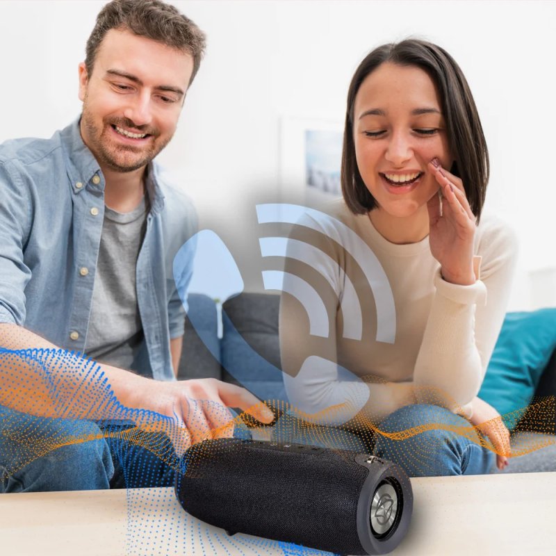 Manta SPK15GO-BK enceinte portable Enceinte portable stéréo Noir 20 W