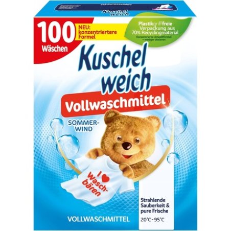 Kuschelweich Vollwaschmittel Powder For 100 Washes Skinfriendly Microplasticfree Vegan 5kg