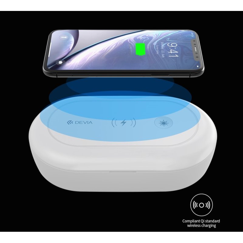 Devia Wireless Charging Disinfection box white