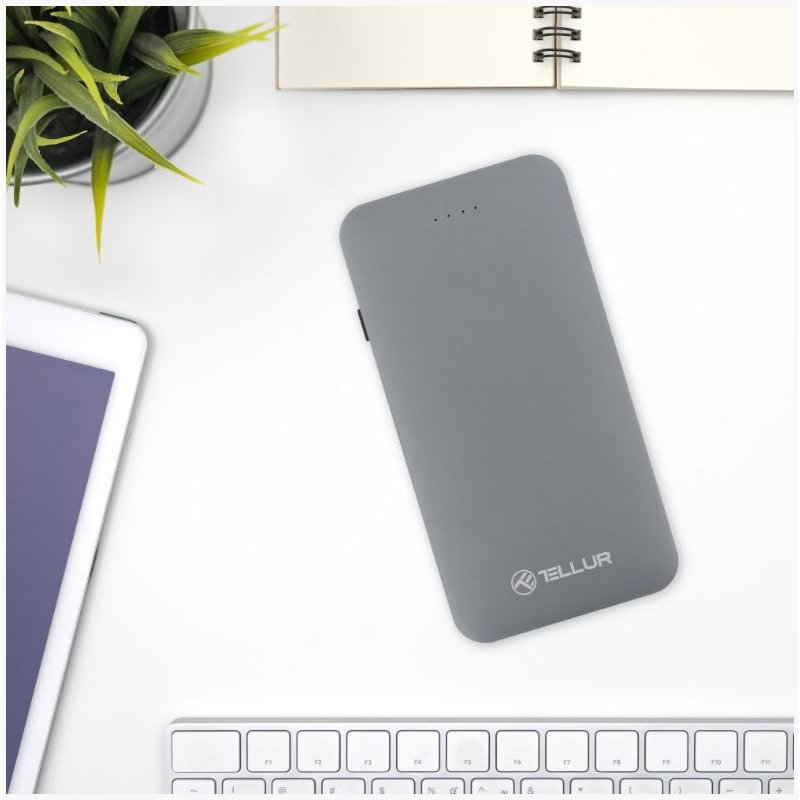 Tellur Power Bank QC 3.0 Fast Charge, 5000mAh, 3in1 gray