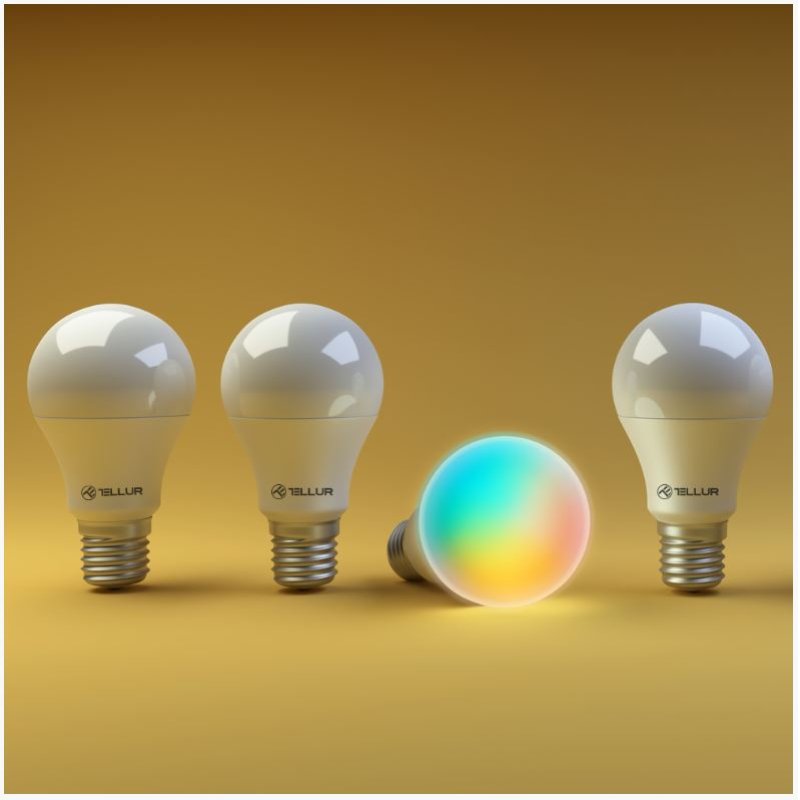 Tellur WiFi Smart Bulb E27 white/warm/RGB, dimmer