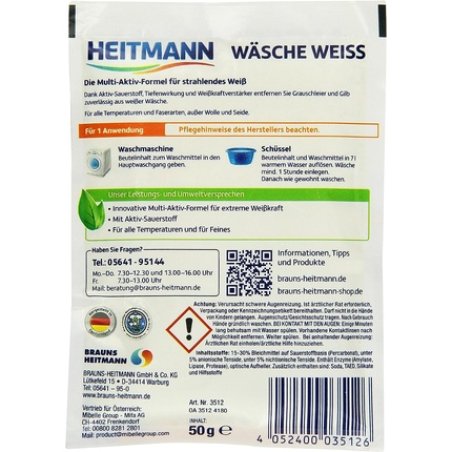 Heitmann Laundry Whitener for One Machine 50g