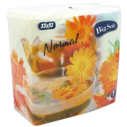 Big Soft Napkins 100pcs 33x33cm 1layer White