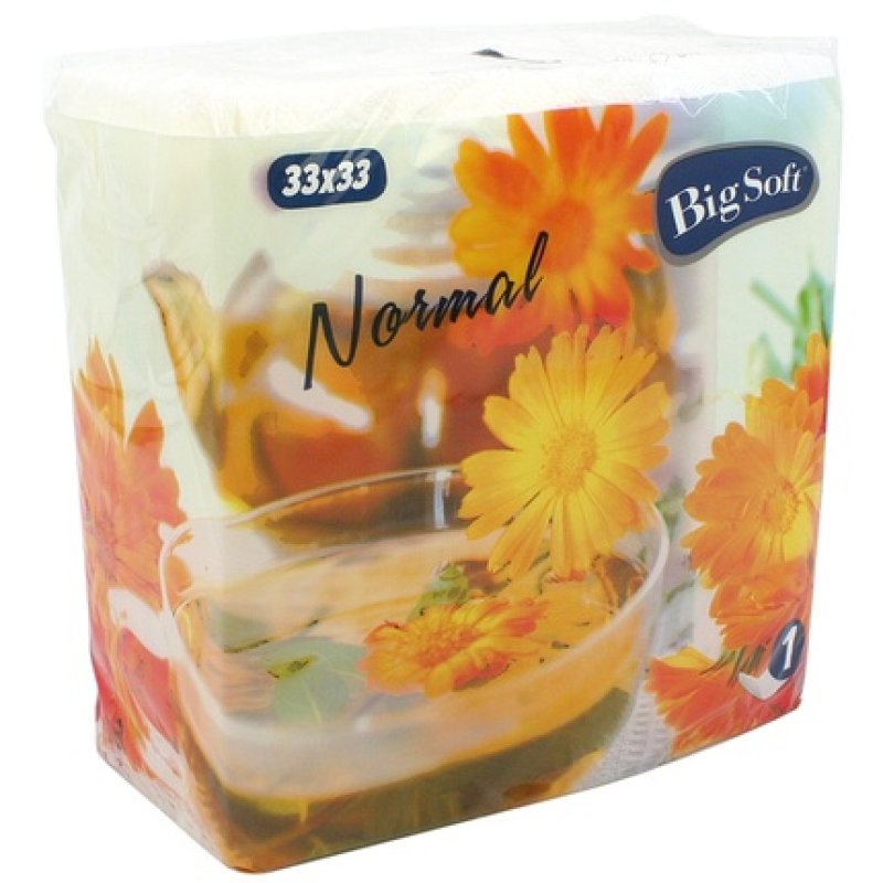 Big Soft Napkins 100pcs 33x33cm 1layer White