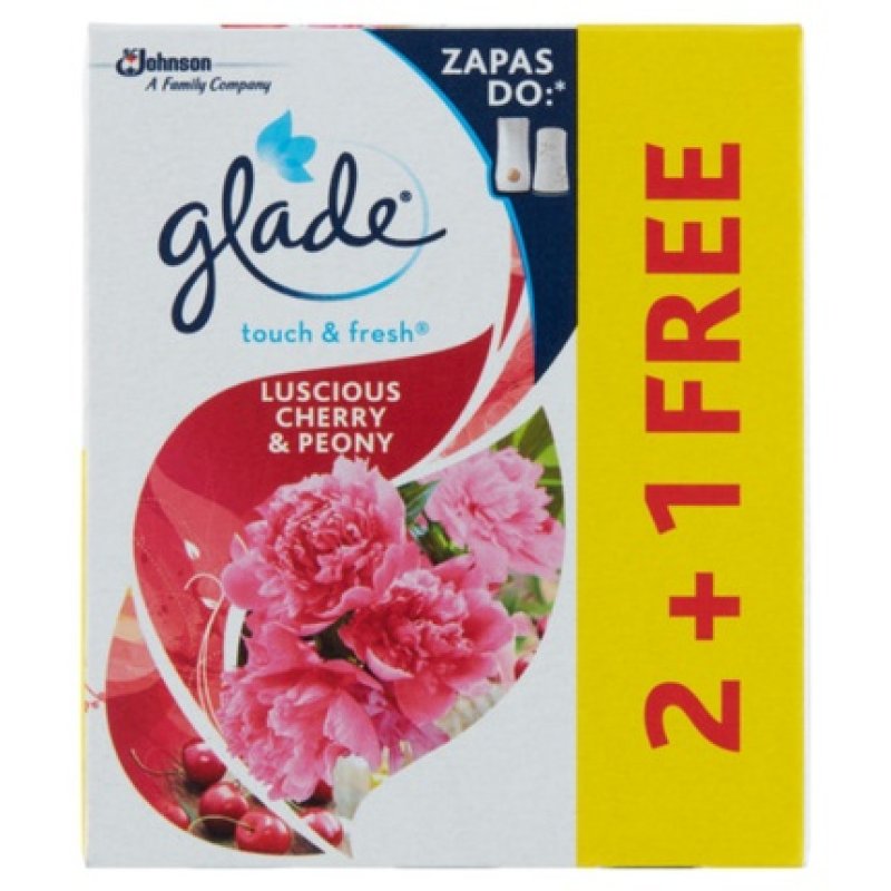 Glade Touch & Fresh Luscious Cherry & Peony Air Freshener Refill 10g - Pack of 3