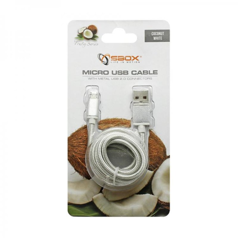 SBOX USB-10315W câble USB 1,5 m USB 2.0 USB A Micro-USB B Blanc