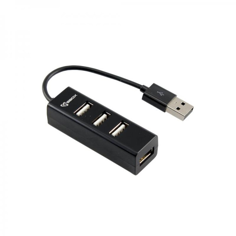 SBOX H-204 interface hub USB 2.0 480 Mbit/s Black