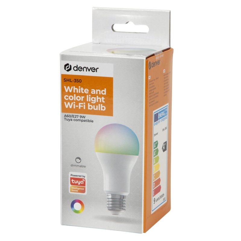 Denver SHL-350 éclairage intelligent Ampoule intelligente 9 W Blanc Wi-Fi