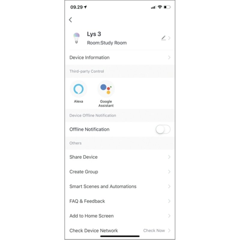 Denver SHL-340 éclairage intelligent Ampoule intelligente 9 W Blanc Wi-Fi