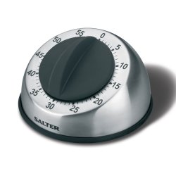 Salter 338 SSBKXR15 kitchen timer Mechanical kitchen timer Black, Stainless steel