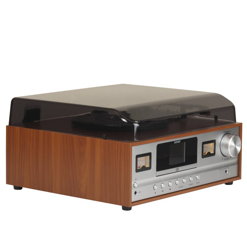 Denver MRD-52LIGHTWOOD audio turntable Silver, Wood