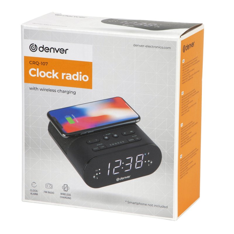 Denver CRQ-107 réveille-matin Réveil numérique Noir