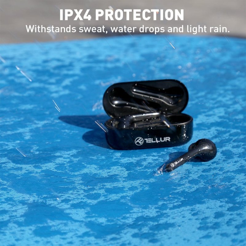 Tellur TLL511361 headphones/headset True Wireless Stereo (TWS) In-ear Calls/Music Bluetooth Black