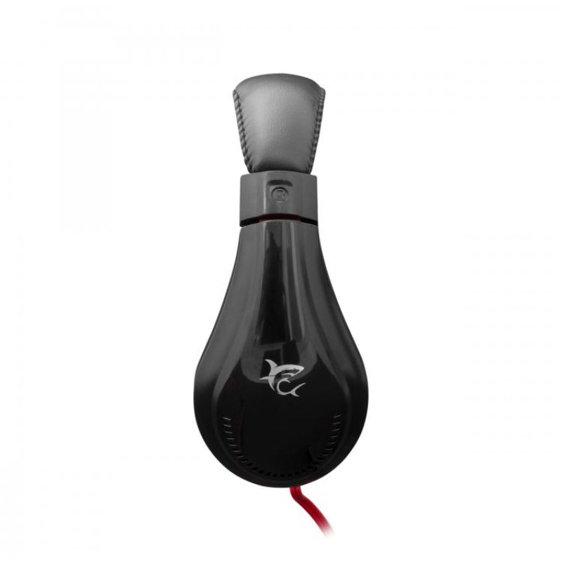 White Shark Serval Casque Avec fil Arceau Jouer Noir, Rouge