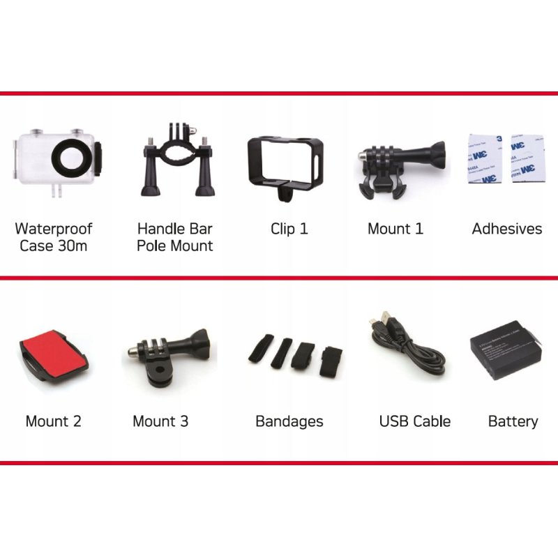 AgfaPhoto Action Cam caméra pour sports d'action 16 MP 2K Ultra HD CMOS Wifi 58 g