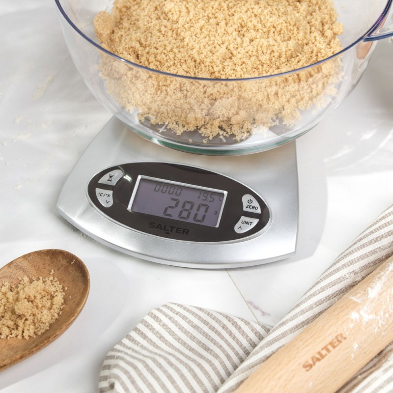 Salter 1069 SVDR 5KG Electronic Kitchen Scale - Silver