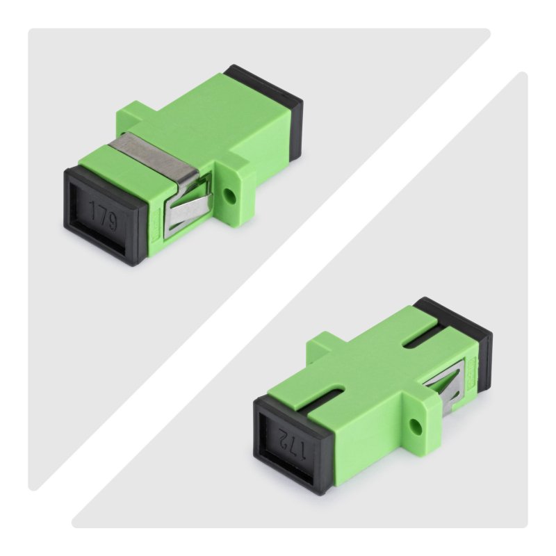 StarTech.com SC to SC Coupler 10 Pack, OS2 Single Mode SC Fiber Optic Coupler with Flange, SC/APC Simplex Adapter