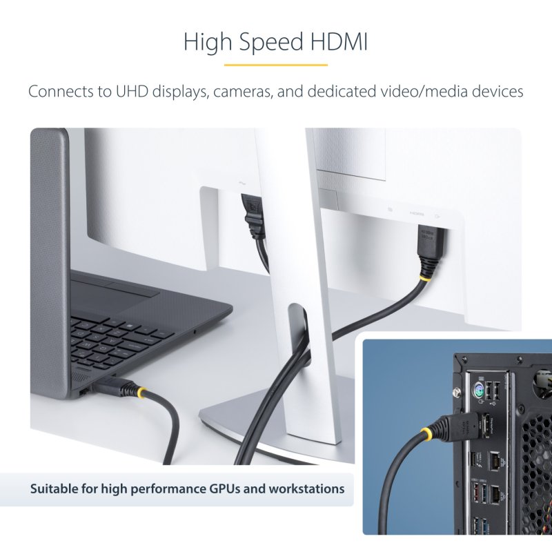 HIGH SPEED HDMI CABLE 1FT HDMI CORD/4K 60HZ/HDR10/ARC