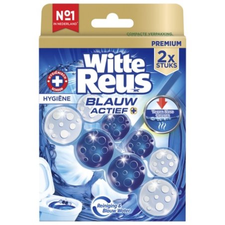 Witte Reus Toilet Block Blue Active Hygiene 2 Pieces