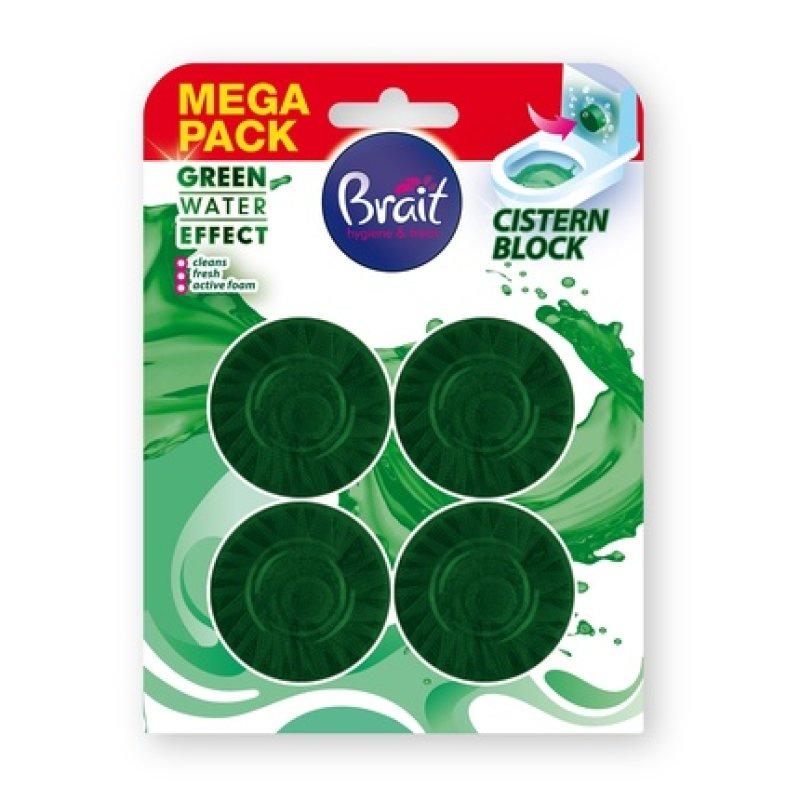 Dramers Brait Green Water Effect Toilet Bowl Cleaner Green 4 X 50 G
