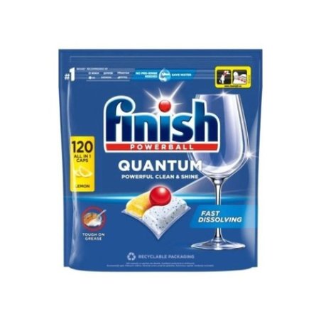 Finish Quantum Dishwasher Detergent 120 Tablets Lemon Imported