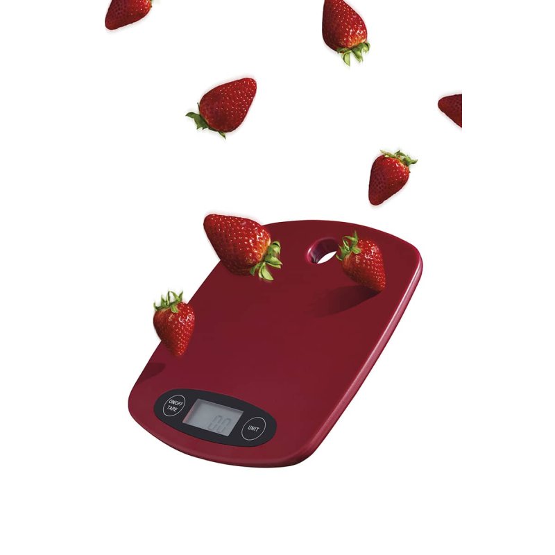 JATA HBAL1203 escabeaux de cuisine Bordeaux Comptoir Rectangle Balance de ménage électronique