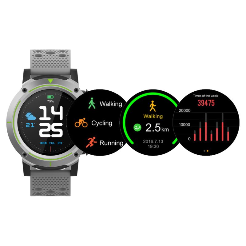 Denver SW-510GREY smartwatche et montre de sport 3,3 cm (1.3") Écran tactile Gris GPS (satellite)