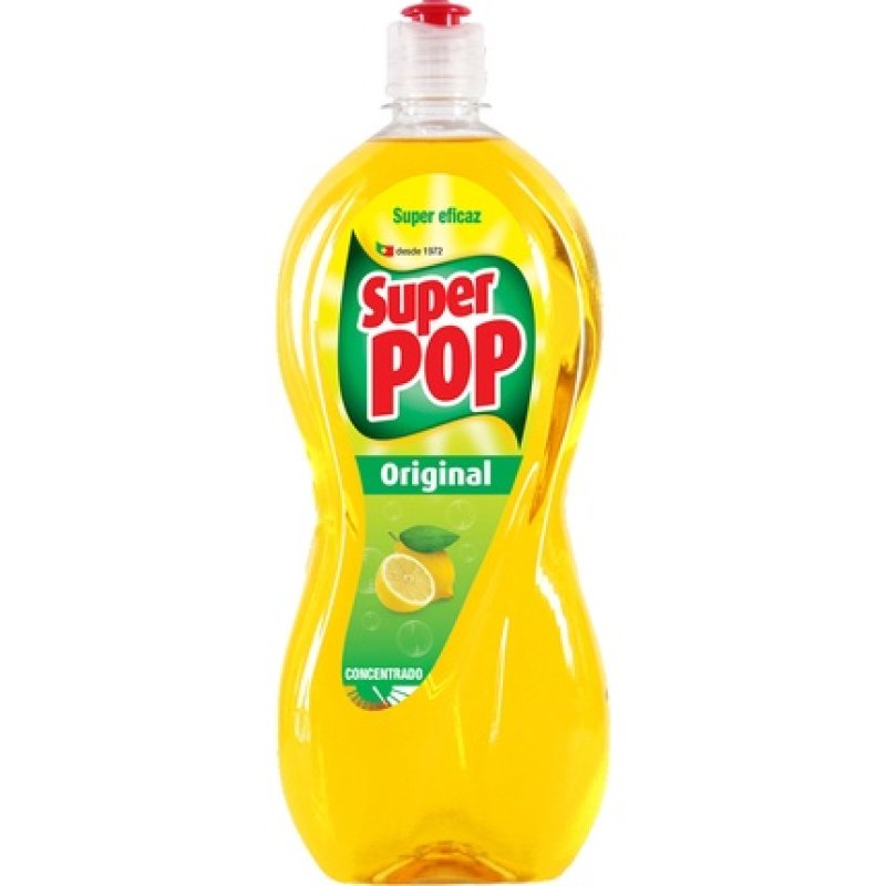 Super Pop Original Concentrated Hand Washing Detergent For Dishes Lemon 700 Ml