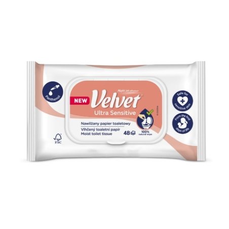 Velvet Ultra Sensitive Moisturizing Toilet Paper 48 Pieces