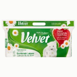 Velvet Toilet Paper, Camomile & Aloe, 8 Pcs.