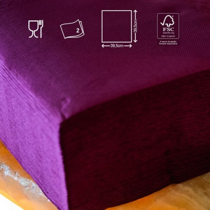 Renova Gold Bordeaux Paper Napkins 40 Count