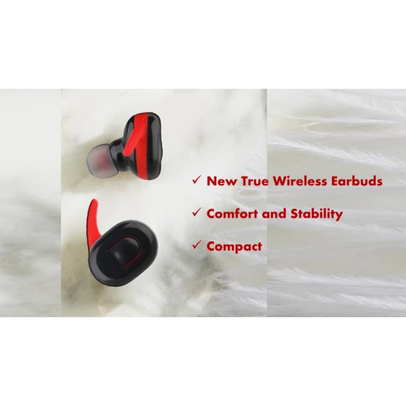 V.Silencer Ture Wireless Earbuds Black/Red
