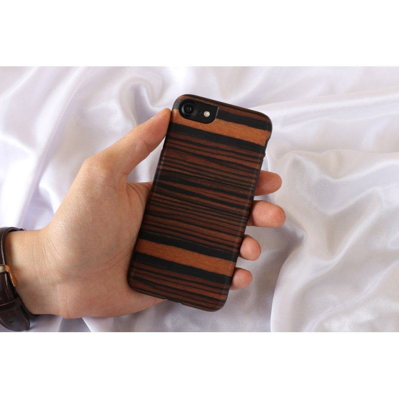 Man&Wood Ebony/BL mobile phone case 11.9 cm (4.7") Cover Black, Brown