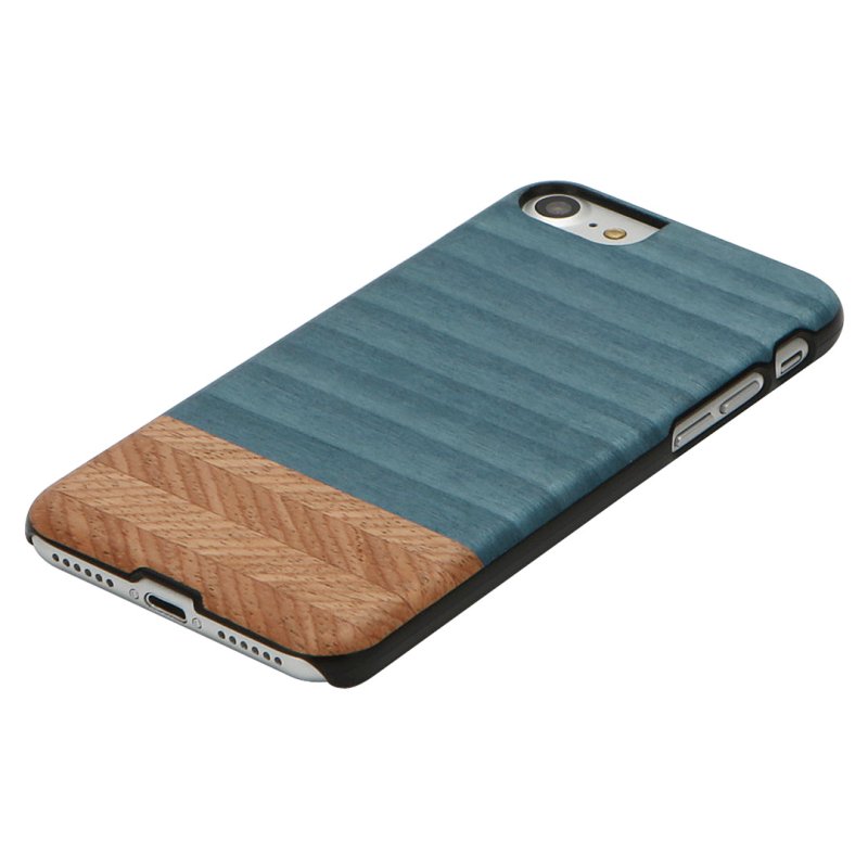 Man&Wood 8809339479882 mobile phone case 11.9 cm (4.7") Cover Blue, Brown