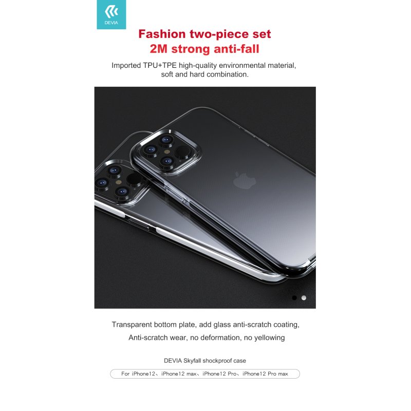 Devia Skyfall shockproof case iPhone 12 Pro Max white